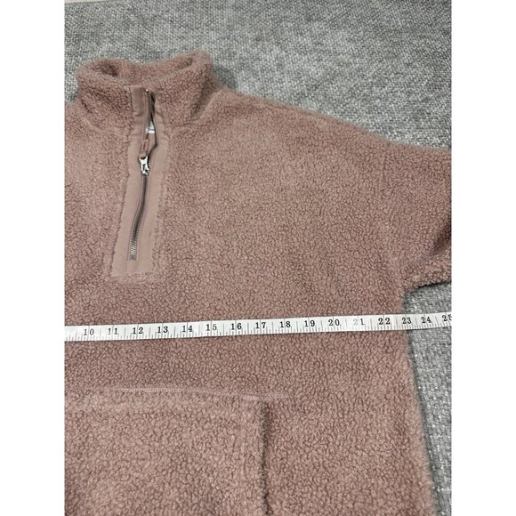 Bailey 44 Sherpa Pullover Womens‎ Medium Pink 1/4 Zip Teddy Jacket - Picture 4 of 7